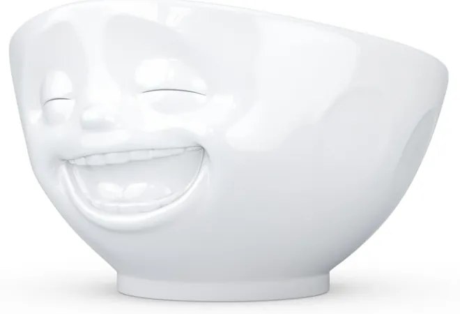 Bol porțelan zâmbet 58products, alb