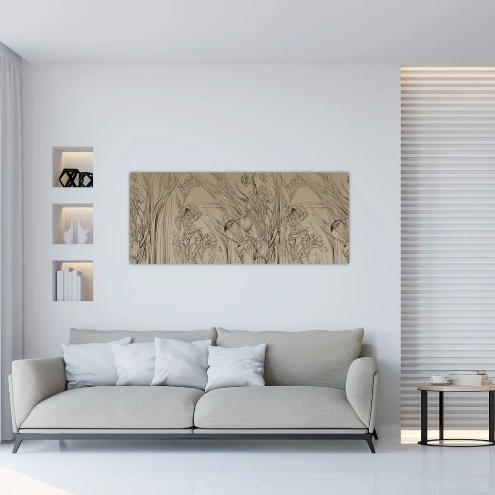 Tablou - Contururile plantelor (120x50 cm)