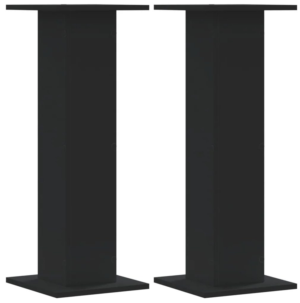 vidaXL Suporturi de plante, 2 buc., negru, 30x30x80 cm, lemn prelucrat