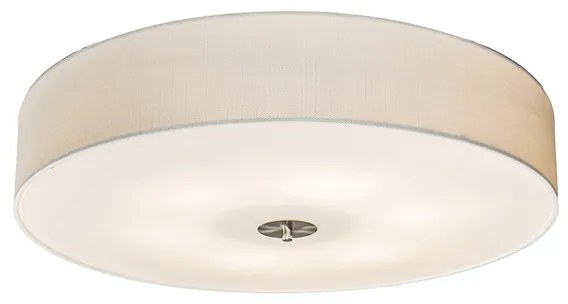 Plafonieră rotundă rustică albă 70 cm - Drum Jute