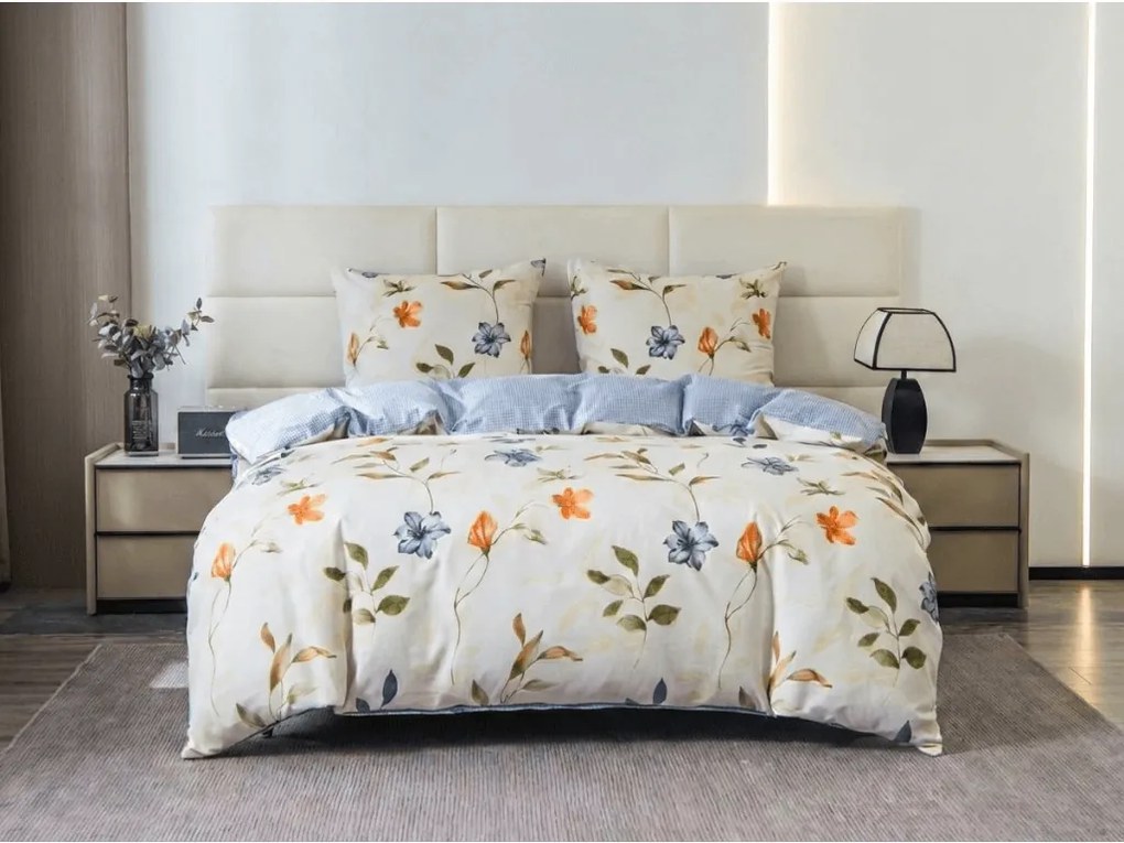 Lenjerie de pat din microfibra GENTLE LEAVES crem Dimensiune lenjerie de pat: 2 buc 70 x 90 cm | 200 x 220 cm