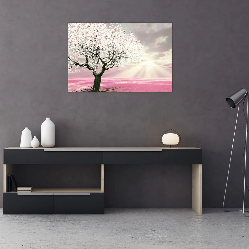 Tabloul copacului roz (90x60 cm)