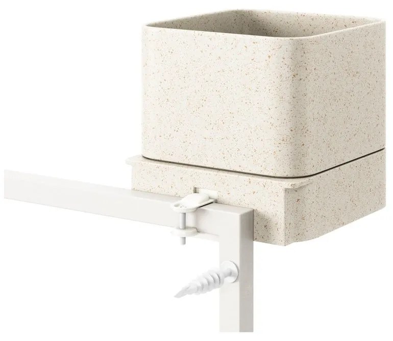 Ghivece 4 buc. din plastic pentru ierburi aromatice, de agățat, de perete Cubiko – Umbra