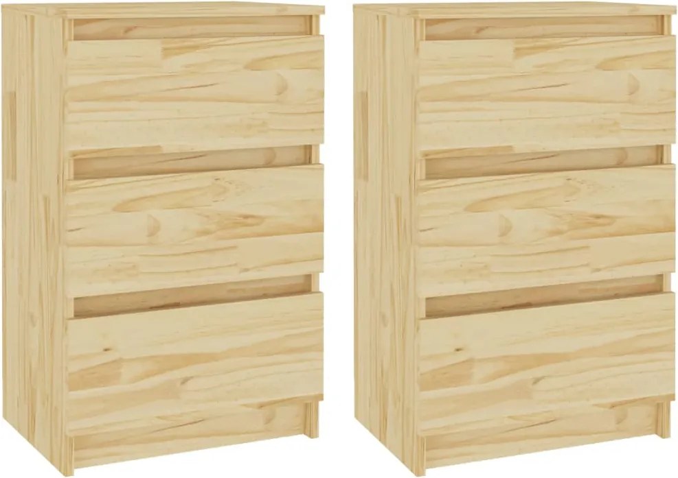 vidaXL Noptiere, 2 buc., 40x29,5x64 cm, lemn masiv de pin