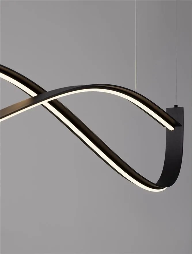 Lustra neagra liniara cu iluminat LED CCT BRIO