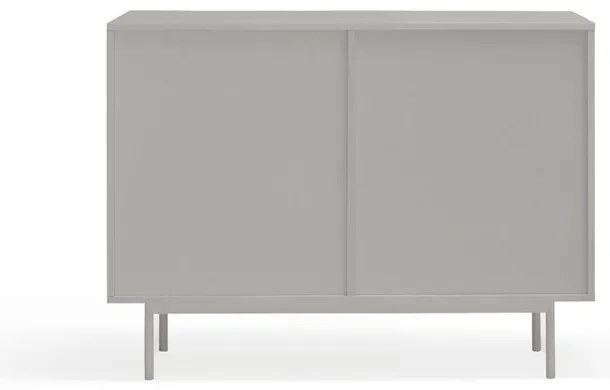 Comodă gri/în culoare naturală joasă cu aspect de lemn de stejar 108x80 cm Sierra – Teulat