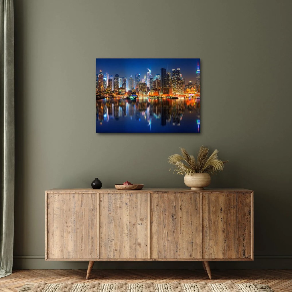 Tablou cu Manhattan noaptea (70x50 cm)