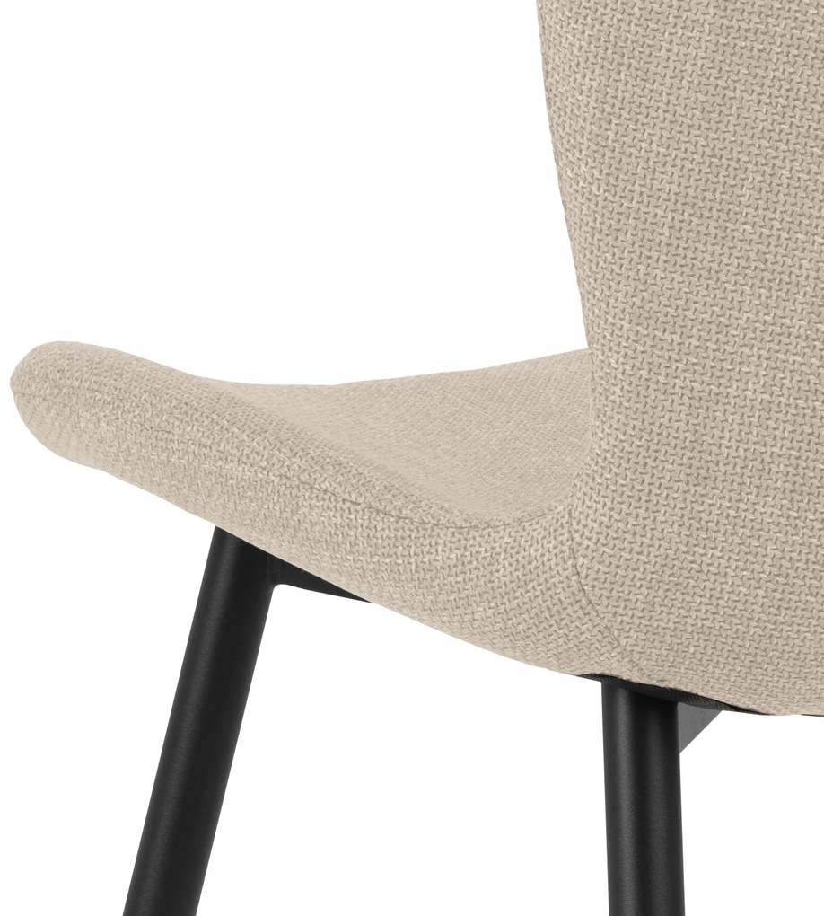 MAZZONI EXPORT FIORA Bej (material Basel 24) - SCAUN MODERN TAPIȚAT PENTRU SALON/SUFRAGERIE LOFT