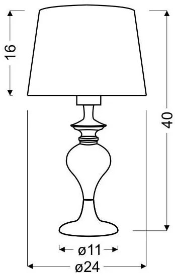 Lampă de masă GILLENIA 1xE27/60W/230V