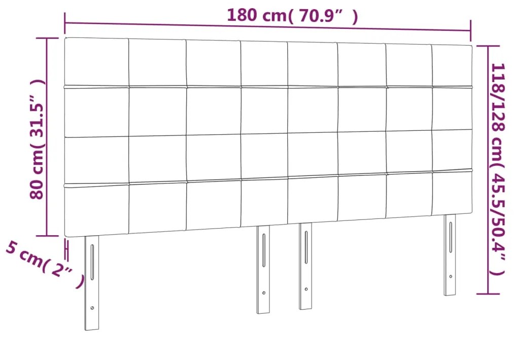 Tablii de pat, 4 buc, albastru inchis, 90x5x78 88 cm, catifea 4, Albastru inchis, 180 x 5 x 118 128 cm