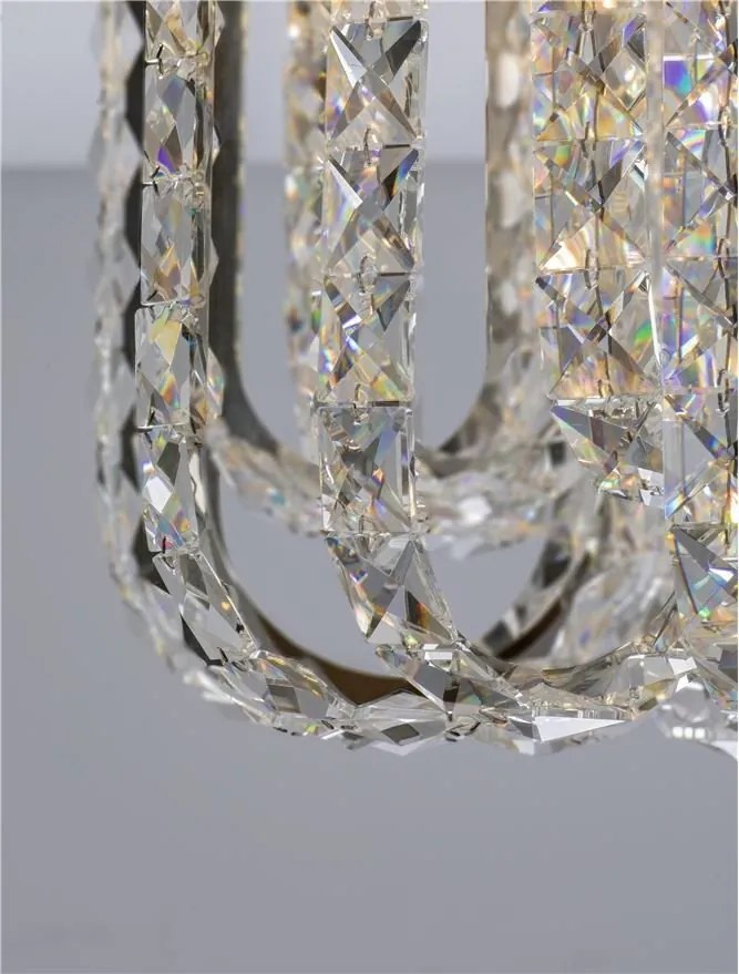 Lustra aplicata LED crom, cristale sticla CELYSIA 50cm