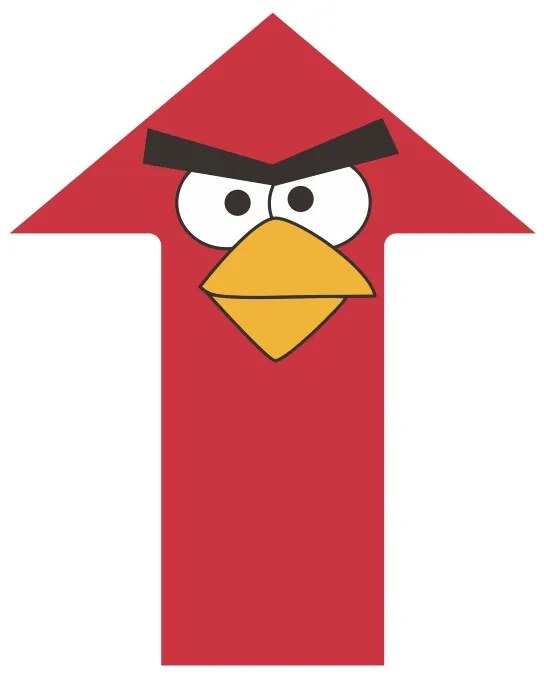 Sticker podea Sageata Directie Angry Birds