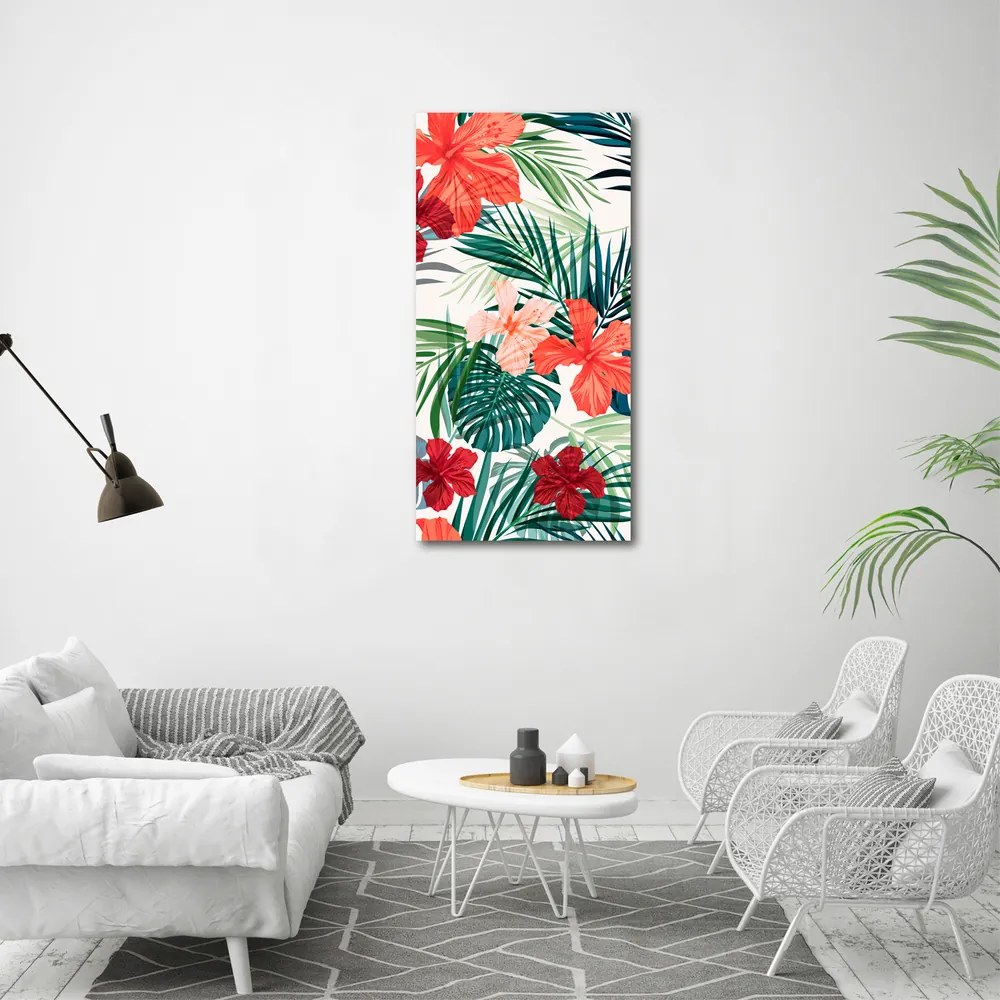 Tablou sticlă Flori Hawaii