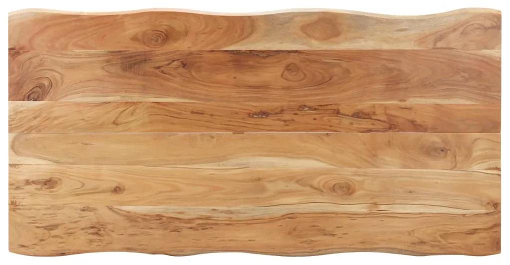Masa cu muchii naturale, 160x80x75 cm, lemn masiv de acacia 1, 160 x 80 x 75 cm