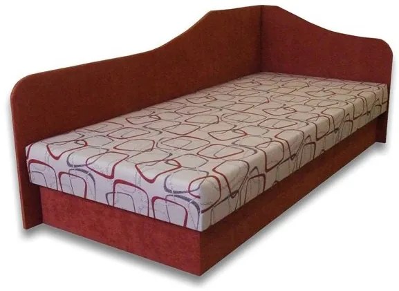 Zondo Pat de o persoană (canapea) 80 cm Lady 87 (cărămiziu 41 + Dodo 1008) (D). 793106