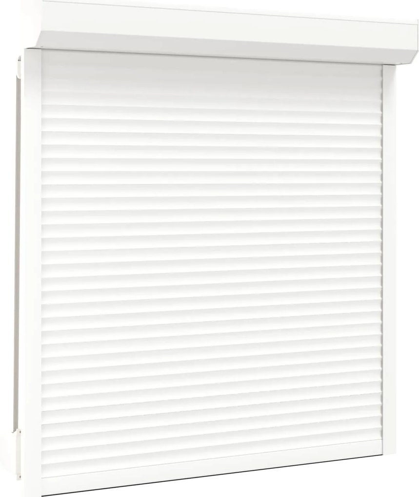 vidaXL Obturator rulant Manual Alb 130 x 140 cm Aluminiu și Poliuretan