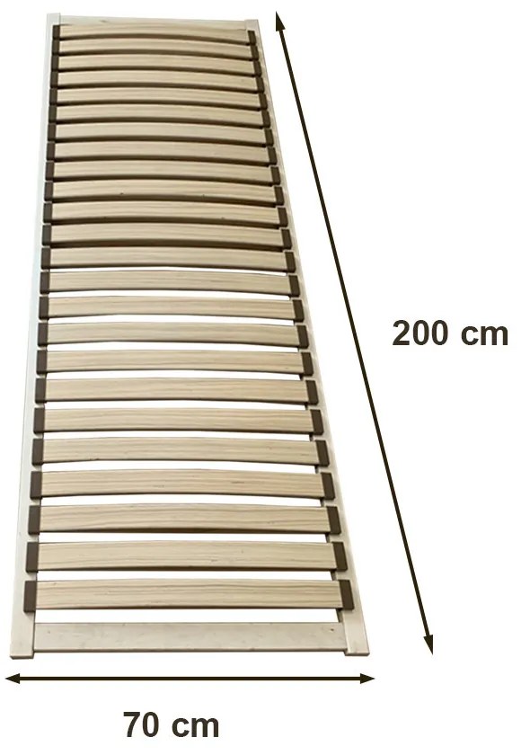 Somieră cu șipci din lemn 70x200 cm