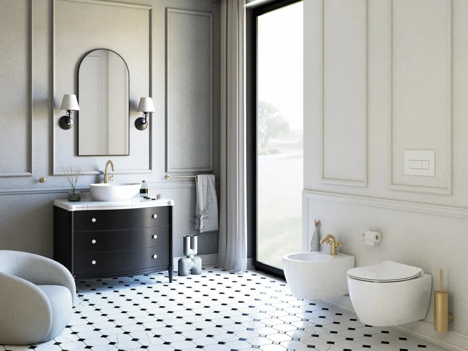 🛁 Cuier TEMISTO, finisaj alamă șlefuită – Cod ADT_M111