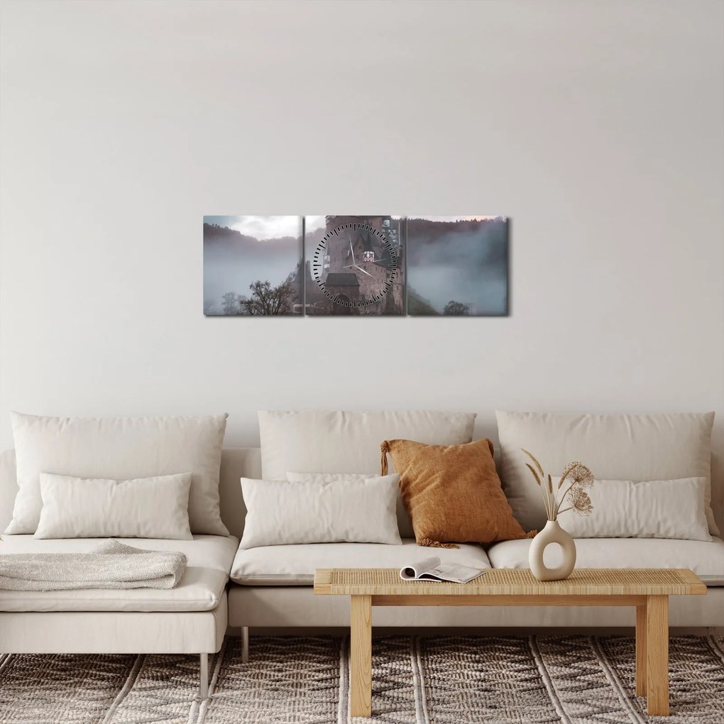 Tablou - Eltz Castle, Germania (cu ceas) (90x30 cm)