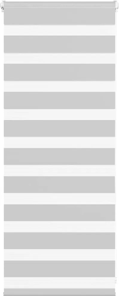 vidaXL Jaluzea tip zebra gri deschis lățime țesătură 50,9 cm poliester