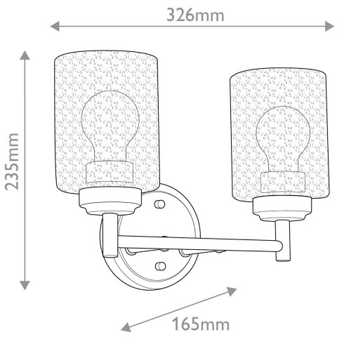 Lampă de perete Kichler KL-WINSLOW-2W-NBR WINSLOW 2xE27/60W/230V alamă