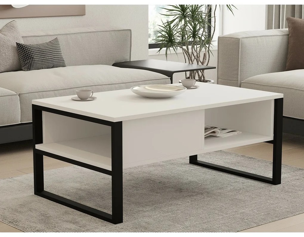 Măsuță de conferință Devon White and Black