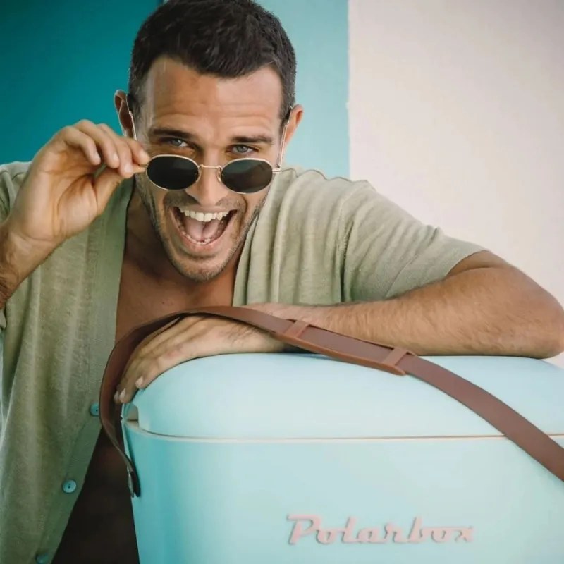 Geanta frigorifica Polarbox Pop, 12 litri, Polistiren AIRPOP, 5-15°C pana la 24 h, Violet/Portocaliu
