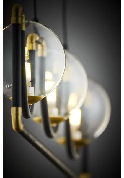 Lustră pe cablu Jupiter 1990 HANZA 3xG9/10W/230V negru/auriu