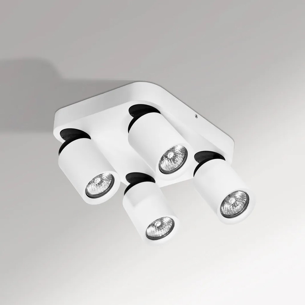 Plafoniera cu spoturi stil modern minimalist Tomi 4 KW alba