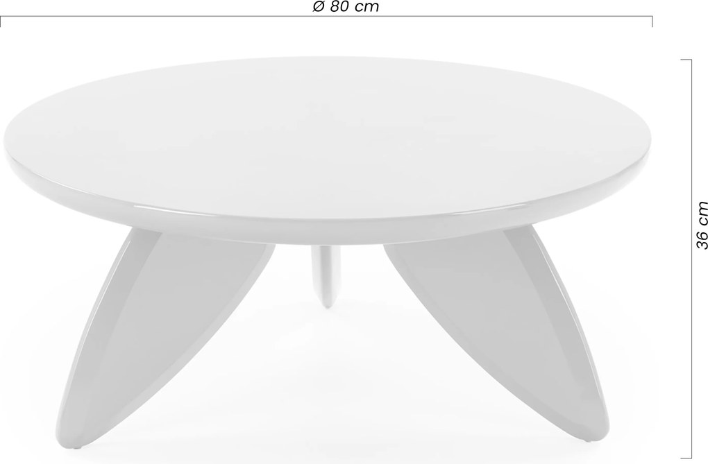 Măsuță de cafea rotundă Lumis 80 cm - verde