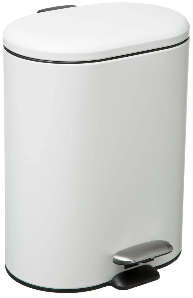 Cos gunoi cu pedala SILIFLEX, 6 L, alb