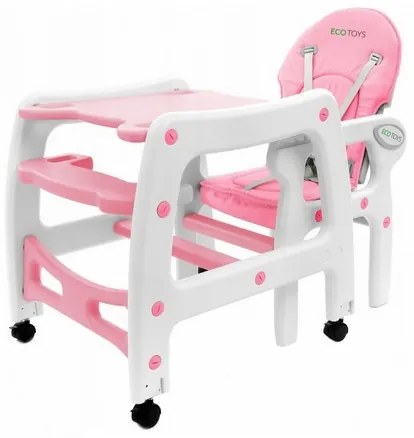 Scaun de masa 3 in 1 Ecotoys HC-223 Roz