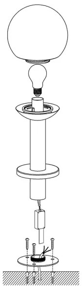 Eglo 97248 - Lampă LED reglabilă de exterior NISIA-C 1xE27/9W/230V 525 mm IP44