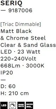 Lustra LED suspendata design decorativ SERIQ D-60cm