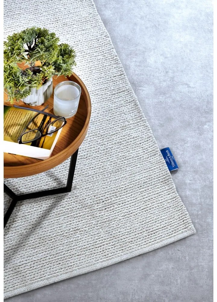 Covor tip traversă alb țesut manual din lână 80x200 cm Francois – Villeroy&amp;Boch