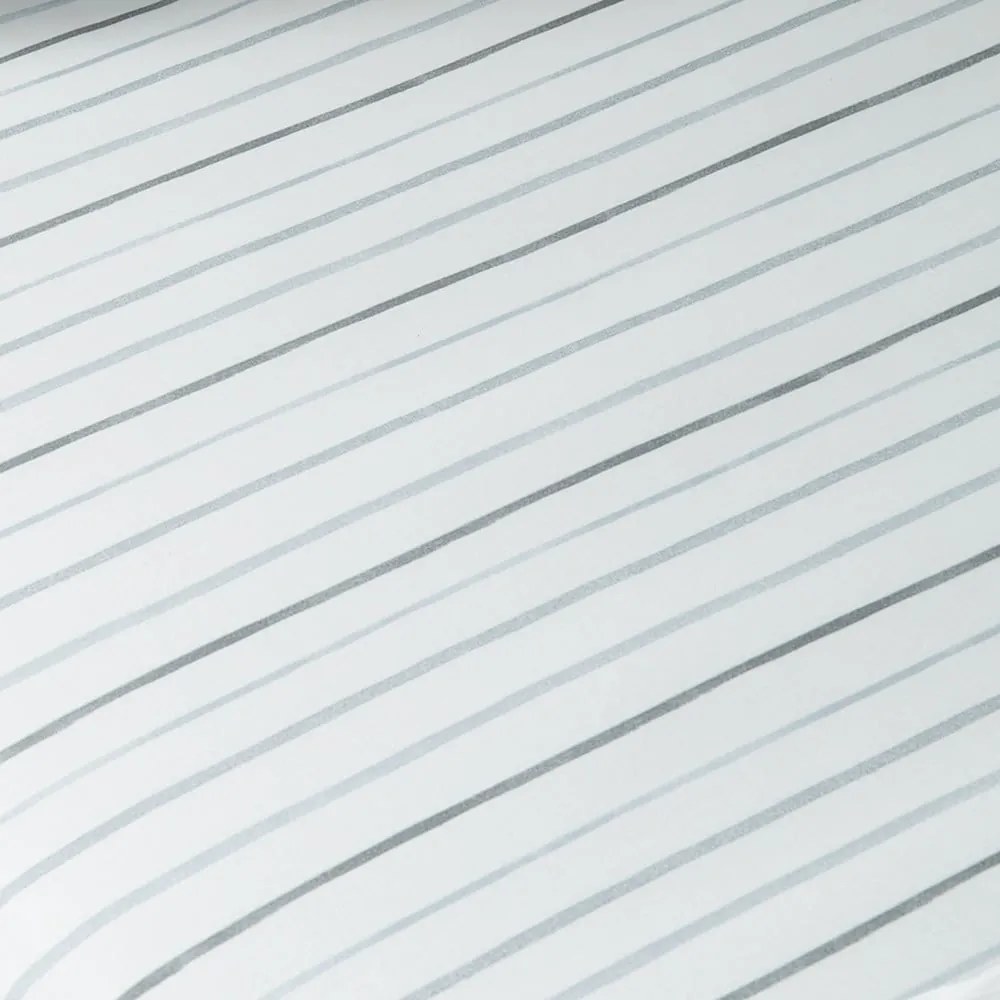 Cearceaf pentru copii alb din bumbac pentru pat dublu cu elastic 135x200 cm Stars – Bianca