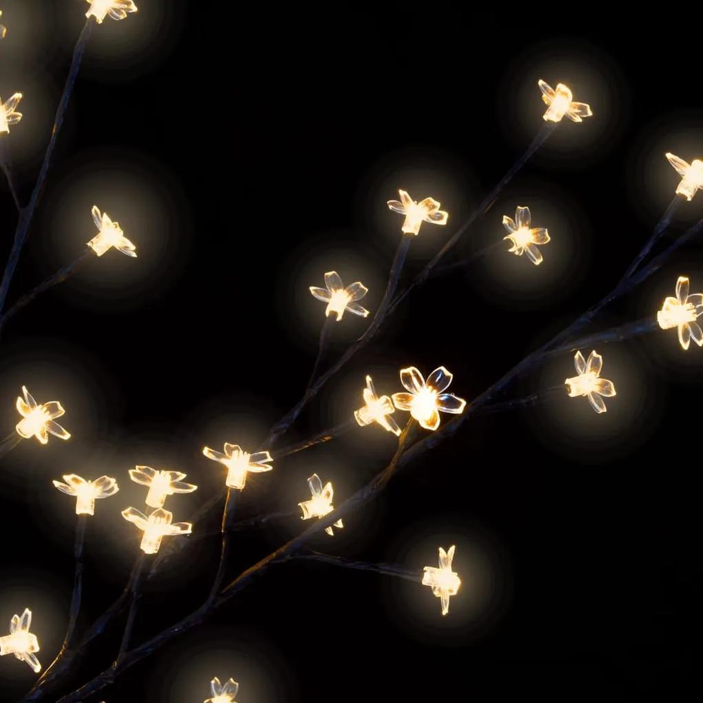 Pom Craciun, 1200 LED-uri alb cald, flori de cires, 300 cm Alb cald, 400 cm, 1