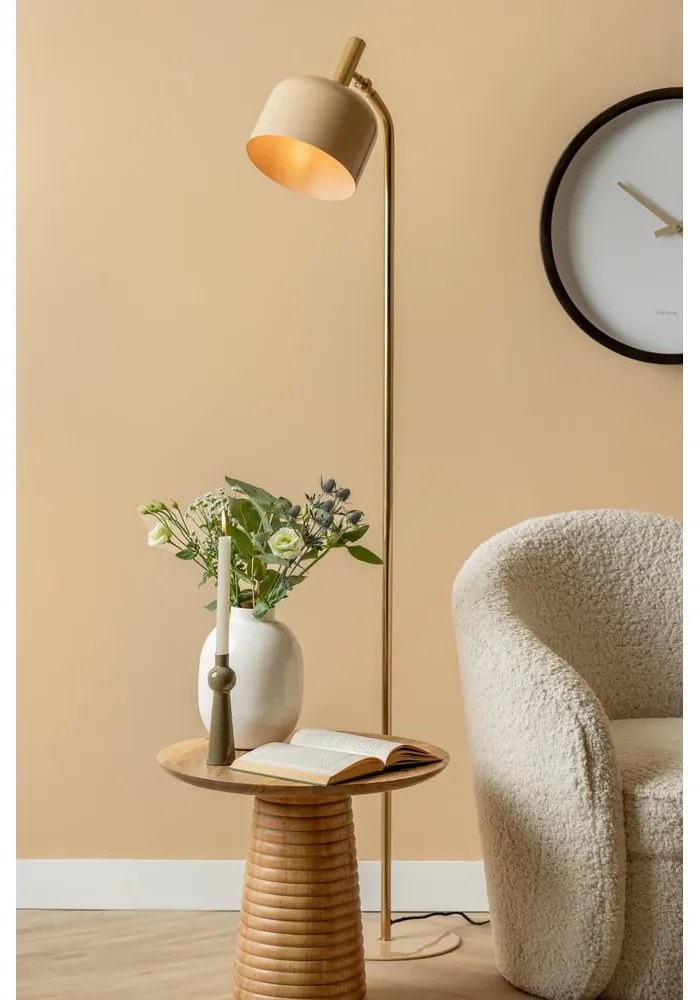Lampadar maro deschis cu abajur din metal (înălțime 164 cm) Smart – Leitmotiv