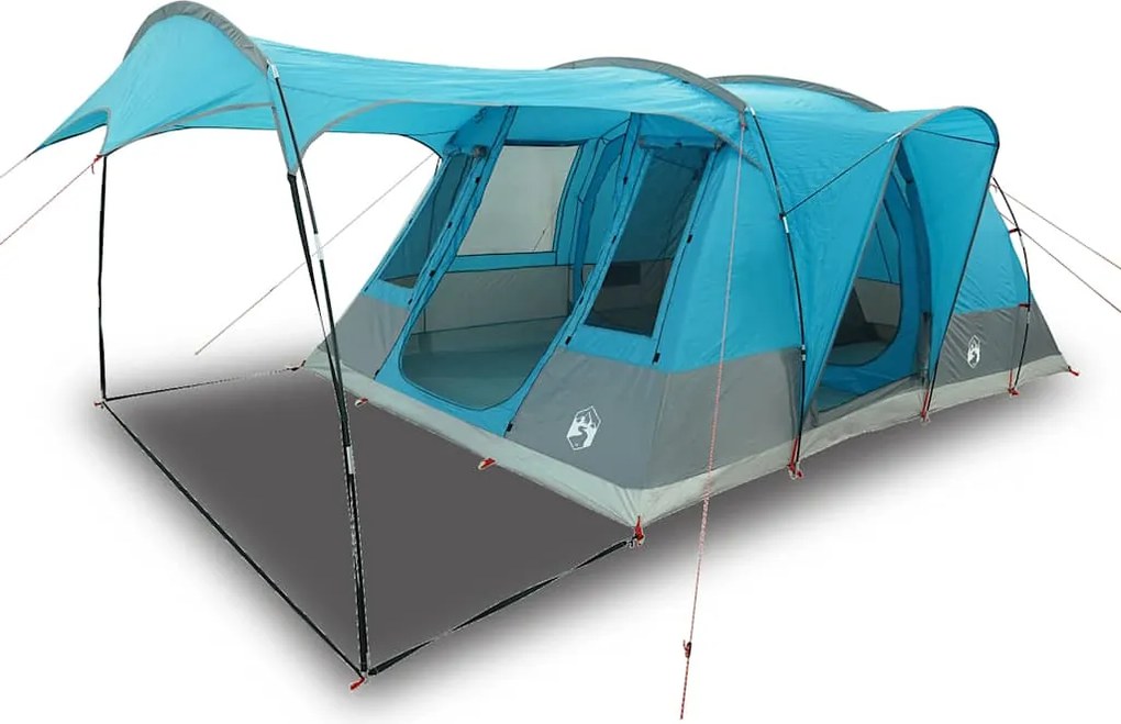 vidaXL Cort de camping pentru 5 persoane, albastru, impermeabil