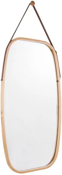 Oglindă de perete cu ramă din bambus PT LIVING Idylic, lungime 74 cm