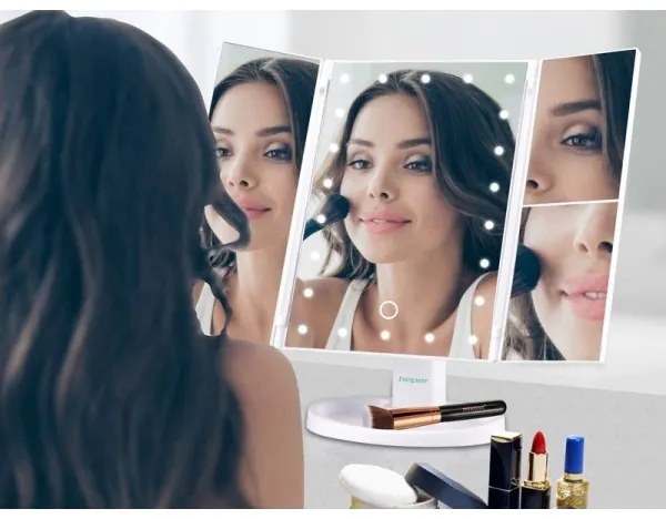 Beper - Oglindă cosmetică cu iluminare LED, 4xAAA/5V