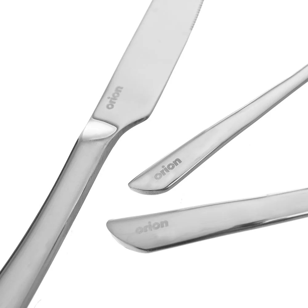 Tacâmuri argintii din oțel inoxidabil 24 buc. Shape – Orion