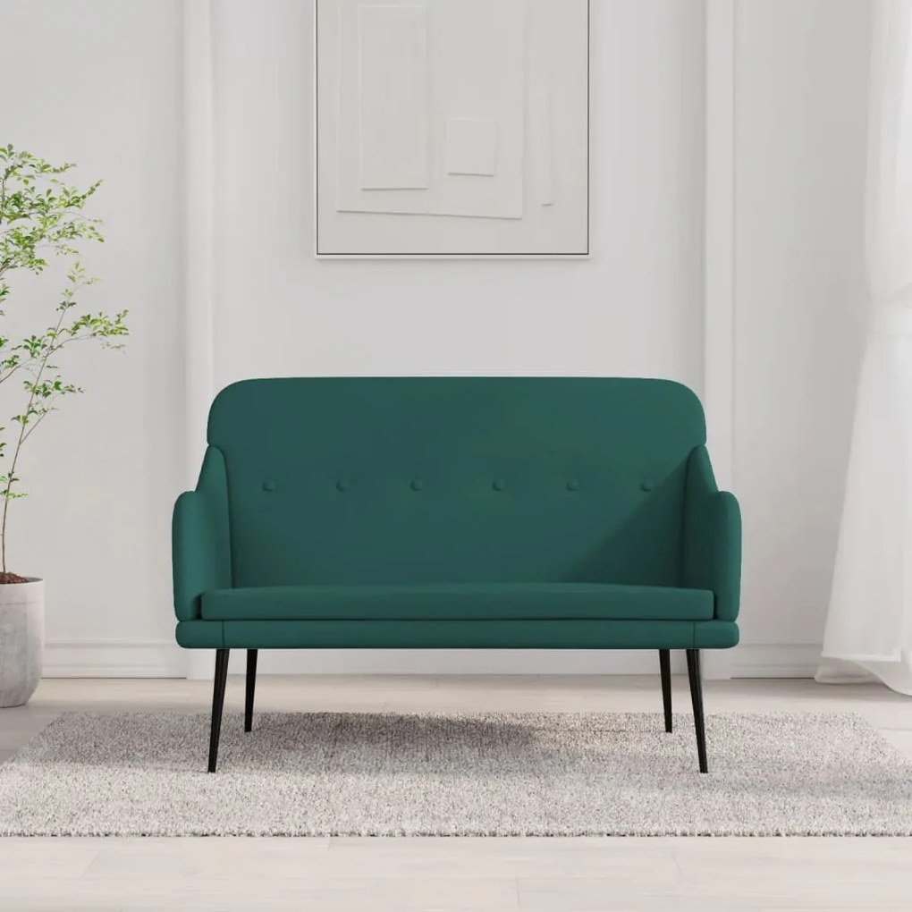 351487 vidaXL Bancă, verde închis, 110x76x80 cm, textil