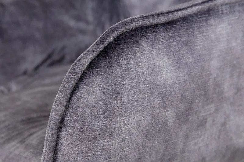 Set 2 scaune de bar Milano catifea gri