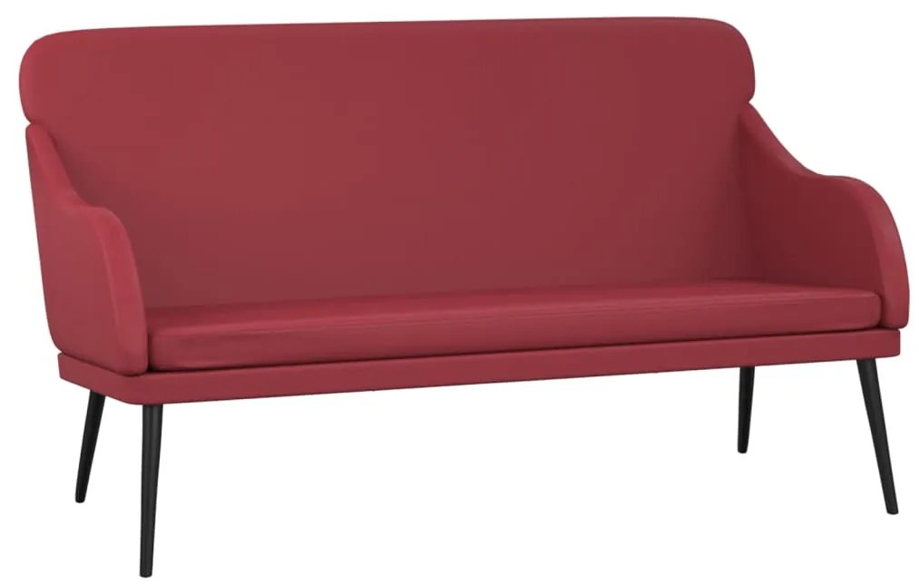 351434 vidaXL Bancă, roșu vin, 110x76x80 cm, piele ecologică