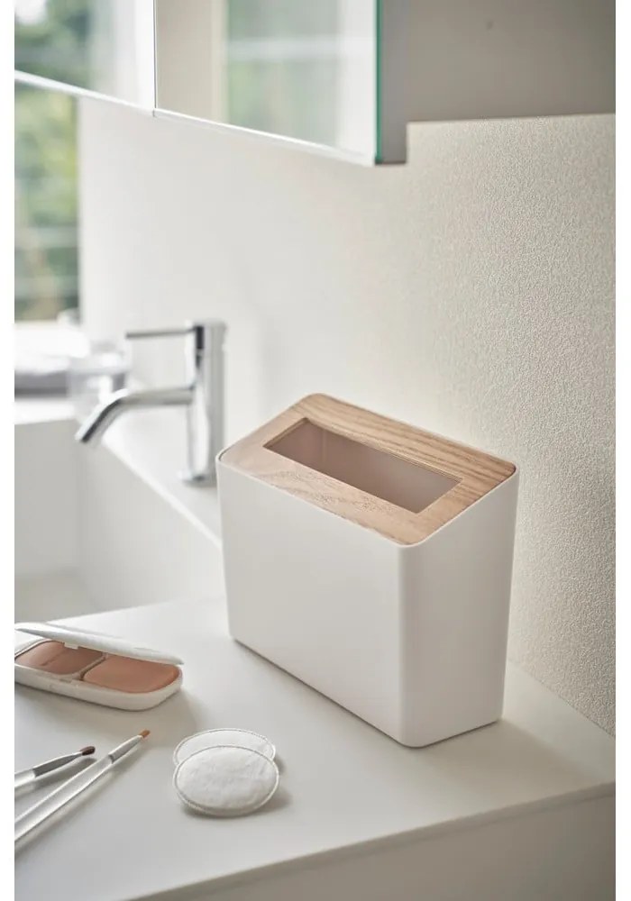 Coș de gunoi alb pentru birou din plastic 2,3 l Rin – YAMAZAKI