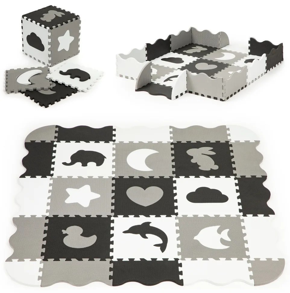 Covor puzzle din spumă cu gard 25 de piese