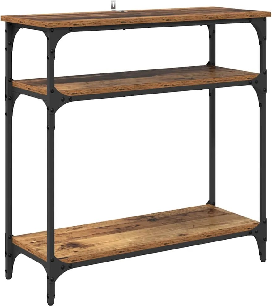 vidaXL Masă de consolă Lemn Vechi 75 x 29 x 75 cm Lemn compozit
