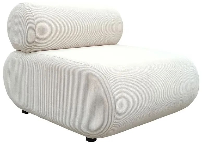 Fotoliu din catifea, alb, cu aspect vintage, Chelsea