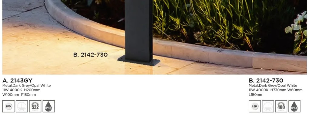 Stalp LED pentru iluminat exterior modern Outdoor H-73cm 2142-730 SRT